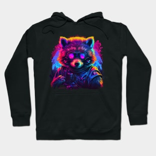 Retro Tanuki Synthwave Hoodie